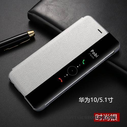 Hülle Huawei Mate 10 Lederhülle Anti-sturz Schwarz, Case Huawei Mate 10 Folio Handyhüllen