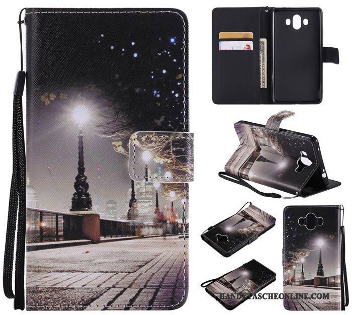 Hülle Huawei Mate 10 Lederhülle Rosa Anti-sturz, Case Huawei Mate 10 Karikatur Handyhüllen