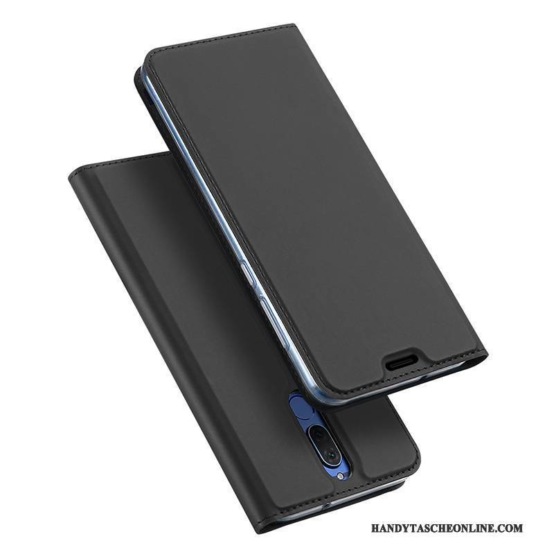 Hülle Huawei Mate 10 Lite Folio Gold Anti-sturz, Case Huawei Mate 10 Lite Lederhülle Handyhüllen