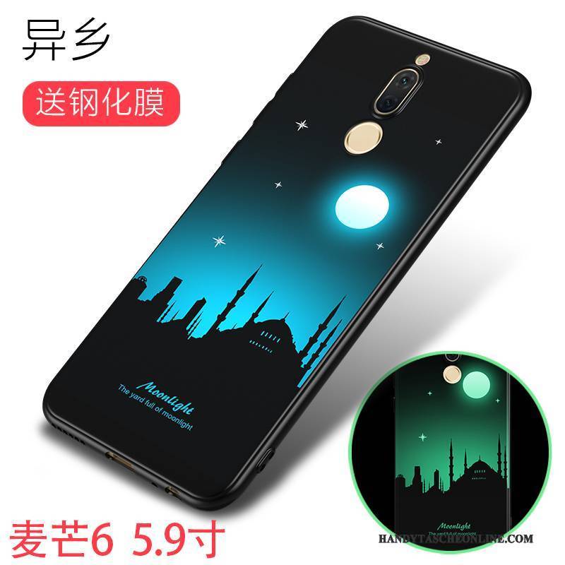 Hülle Huawei Mate 10 Lite Kreativ Anti-sturz Handyhüllen, Case Huawei Mate 10 Lite Taschen Lila Leuchtende
