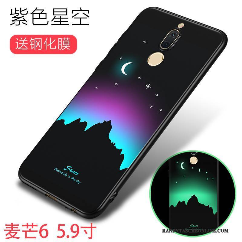 Hülle Huawei Mate 10 Lite Kreativ Anti-sturz Handyhüllen, Case Huawei Mate 10 Lite Taschen Lila Leuchtende