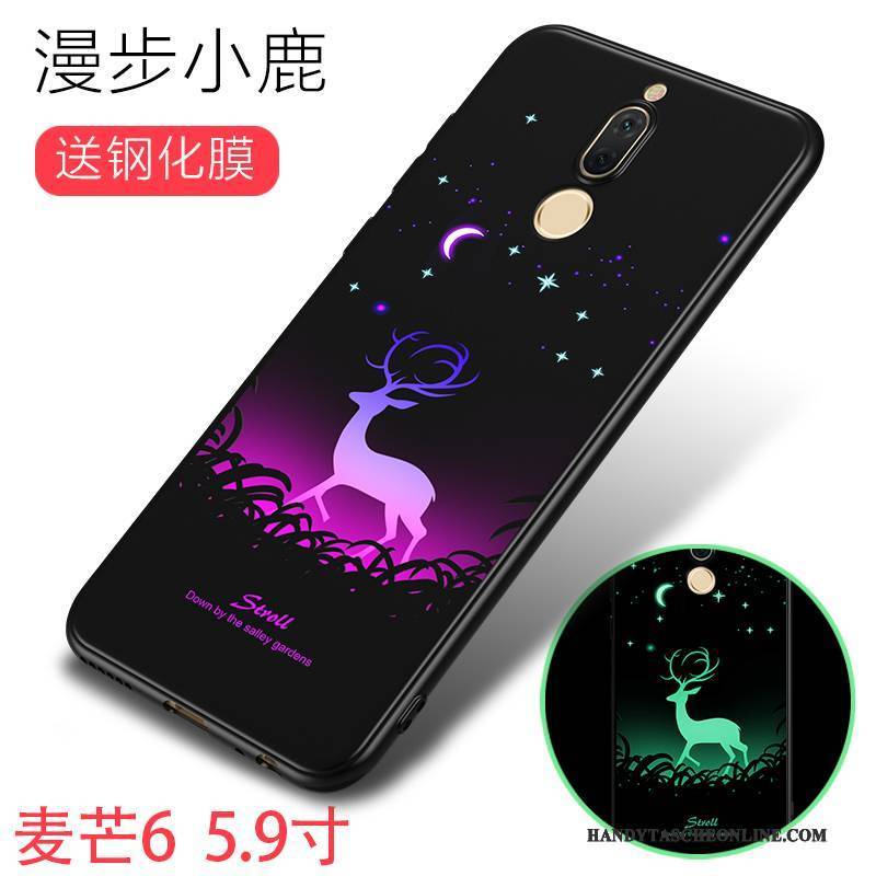 Hülle Huawei Mate 10 Lite Kreativ Anti-sturz Handyhüllen, Case Huawei Mate 10 Lite Taschen Lila Leuchtende