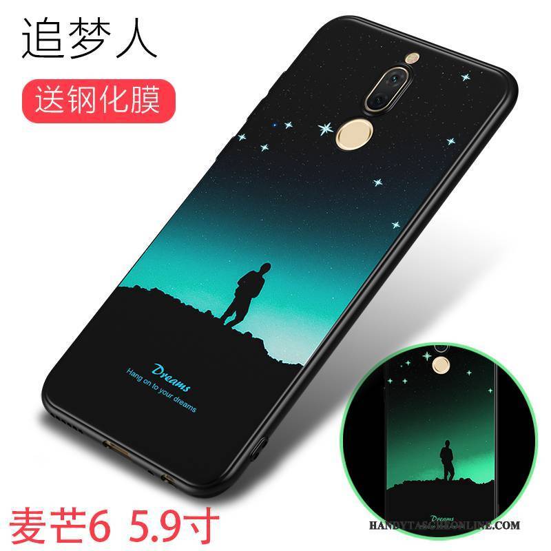 Hülle Huawei Mate 10 Lite Kreativ Anti-sturz Handyhüllen, Case Huawei Mate 10 Lite Taschen Lila Leuchtende