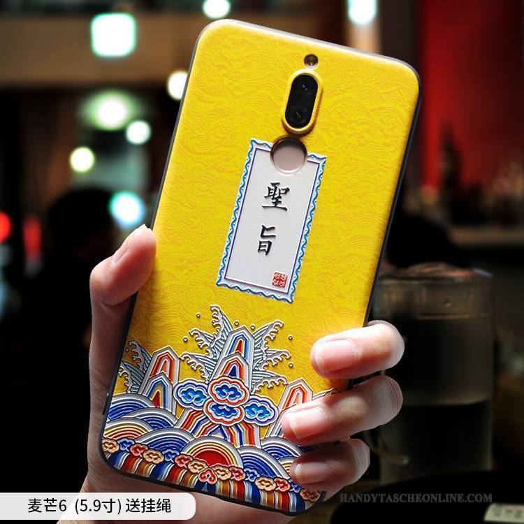 Hülle Huawei Mate 10 Lite Kreativ Trend Anti-sturz, Case Huawei Mate 10 Lite Silikon Schwarz Handyhüllen