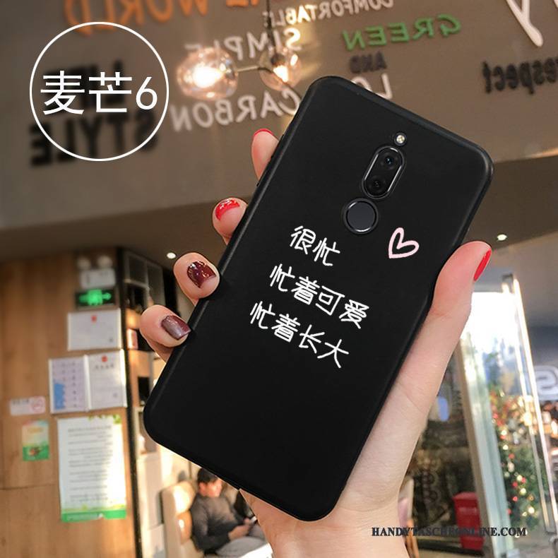Hülle Huawei Mate 10 Lite Kreativ Trend Schwarz, Case Huawei Mate 10 Lite Taschen Liebhaber Persönlichkeit