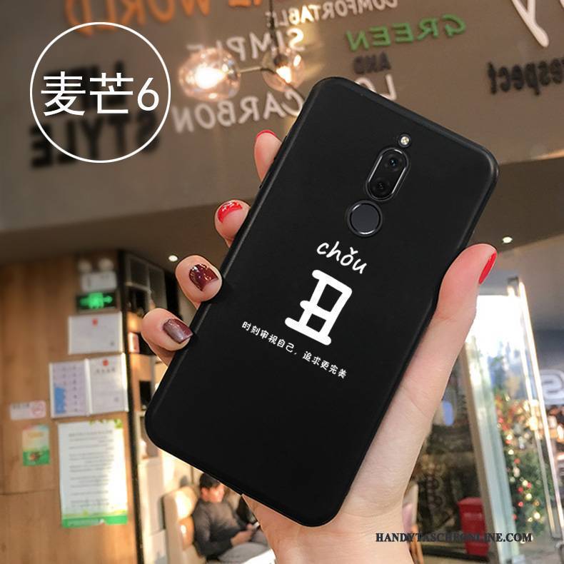Hülle Huawei Mate 10 Lite Kreativ Trend Schwarz, Case Huawei Mate 10 Lite Taschen Liebhaber Persönlichkeit