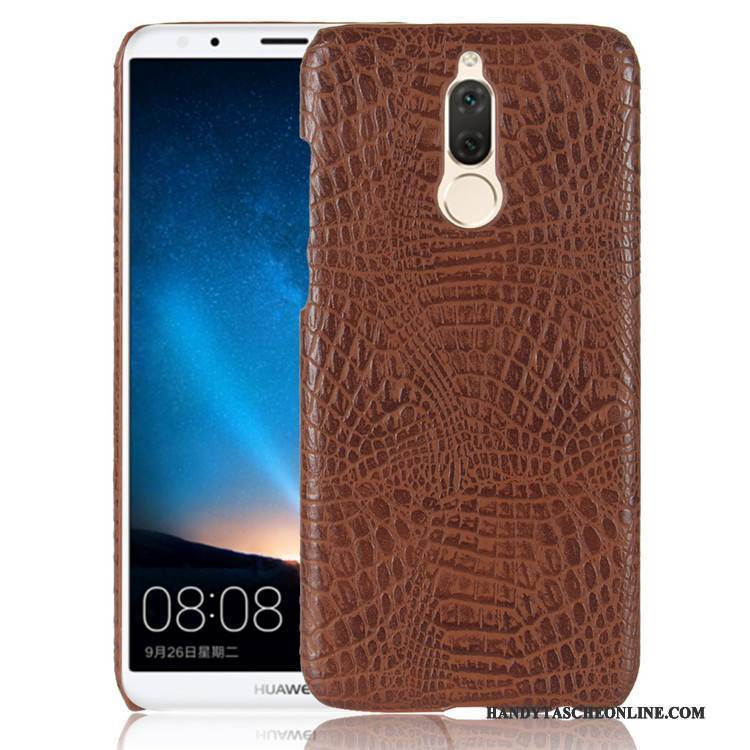 Hülle Huawei Mate 10 Lite Leder Anti-sturz Orange, Case Huawei Mate 10 Lite Retro Schwer Muster