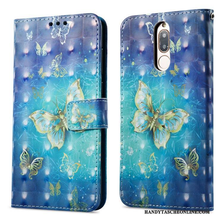 Hülle Huawei Mate 10 Lite Lederhülle Anti-sturz Handyhüllen, Case Huawei Mate 10 Lite Farbe Karte