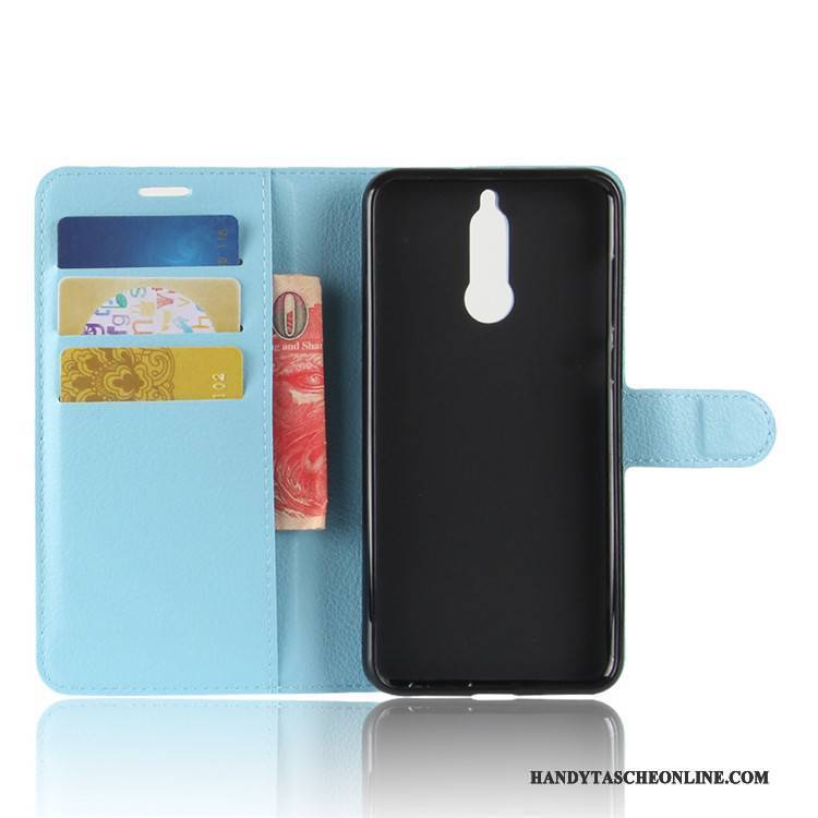 Hülle Huawei Mate 10 Lite Lederhülle Schwarz Karte, Case Huawei Mate 10 Lite Handyhüllen