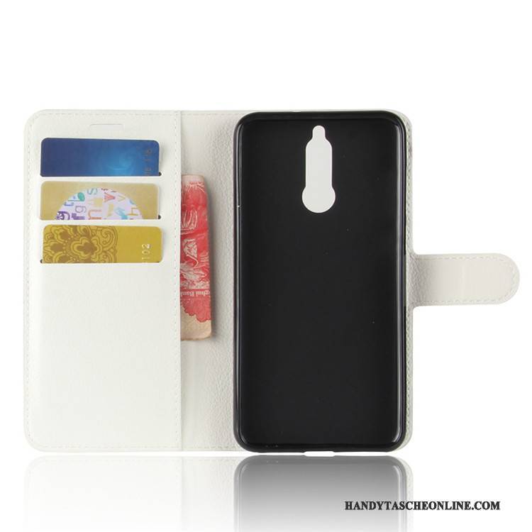 Hülle Huawei Mate 10 Lite Lederhülle Schwarz Karte, Case Huawei Mate 10 Lite Handyhüllen