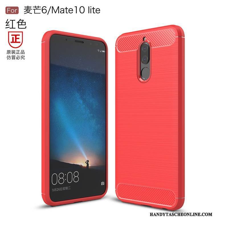 Hülle Huawei Mate 10 Lite Schutz Anti-sturz Seide, Case Huawei Mate 10 Lite Taschen Faser Muster