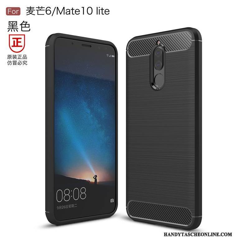 Hülle Huawei Mate 10 Lite Schutz Anti-sturz Seide, Case Huawei Mate 10 Lite Taschen Faser Muster
