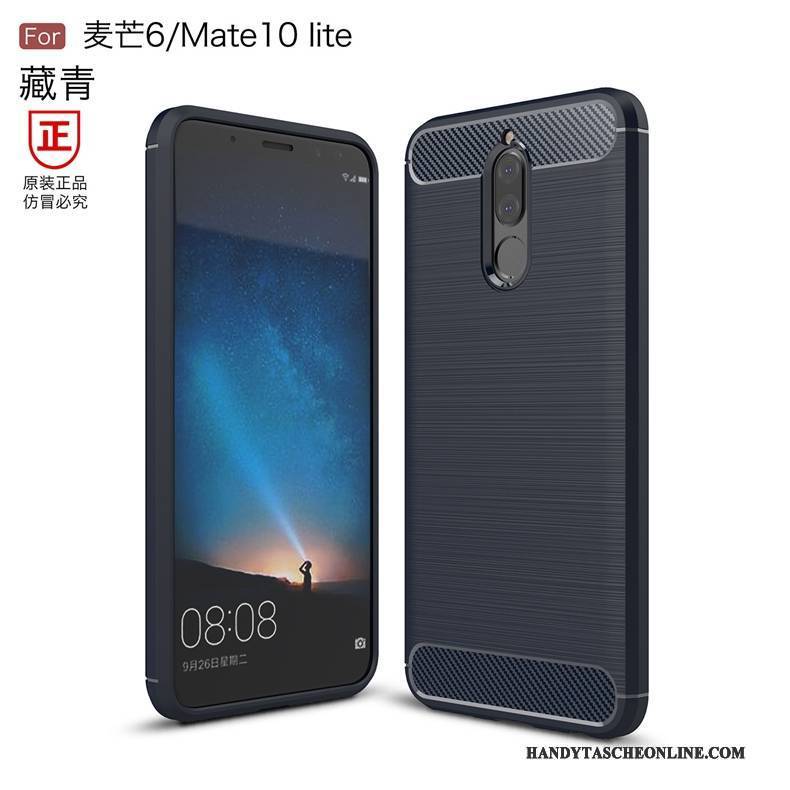 Hülle Huawei Mate 10 Lite Schutz Anti-sturz Seide, Case Huawei Mate 10 Lite Taschen Faser Muster