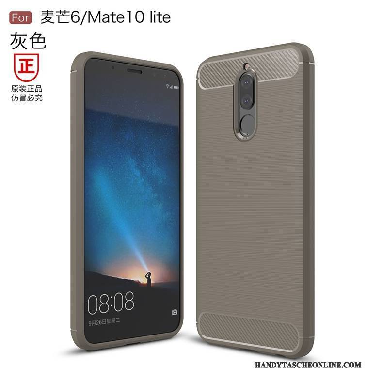 Hülle Huawei Mate 10 Lite Schutz Anti-sturz Seide, Case Huawei Mate 10 Lite Taschen Faser Muster