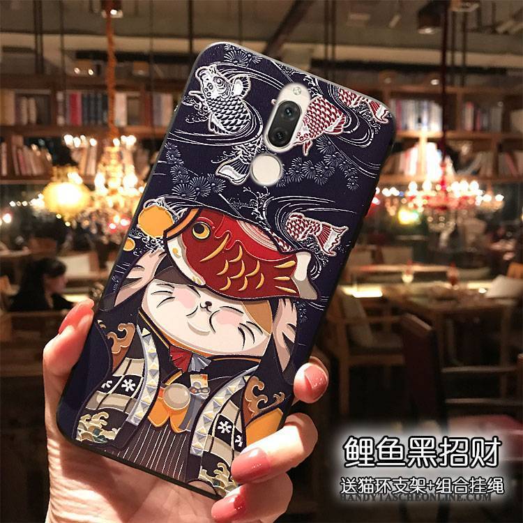 Hülle Huawei Mate 10 Lite Taschen Handyhüllen Hängende Verzierungen, Case Huawei Mate 10 Lite Farbe Trend Katzen