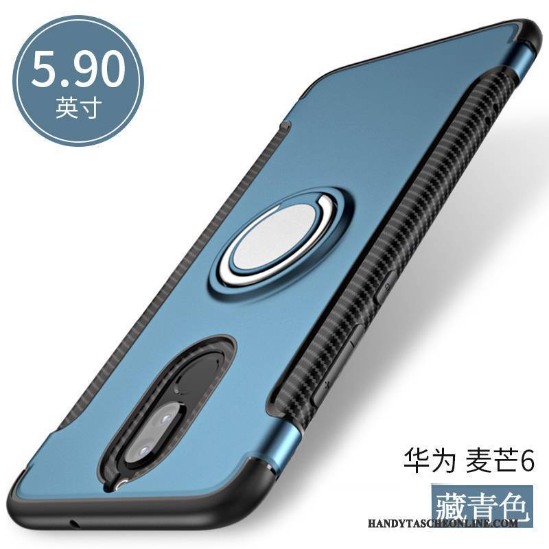 Hülle Huawei Mate 10 Lite Weiche Ring Handyhüllen, Case Huawei Mate 10 Lite Schutz Dunkelblau Anti-sturz