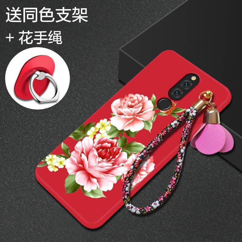 Hülle Huawei Mate 10 Lite Weiche Rot Handyhüllen, Case Huawei Mate 10 Lite Kreativ Anti-sturz
