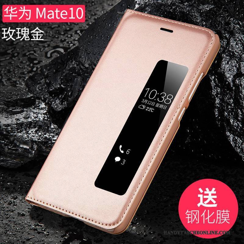 Hülle Huawei Mate 10 Schutz Blau Handyhüllen, Case Huawei Mate 10 Lederhülle Anti-sturz