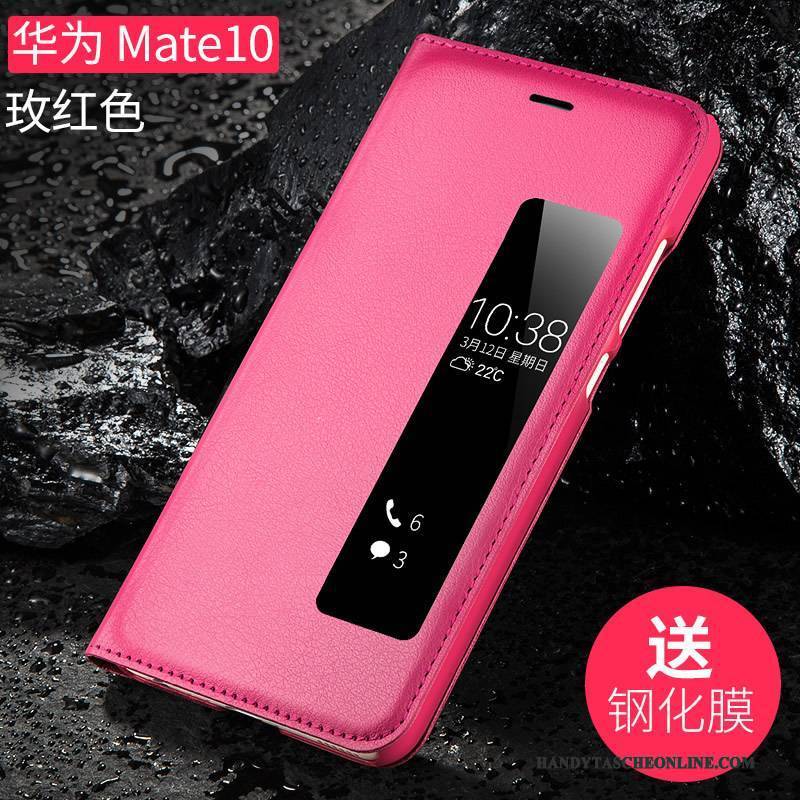 Hülle Huawei Mate 10 Schutz Blau Handyhüllen, Case Huawei Mate 10 Lederhülle Anti-sturz