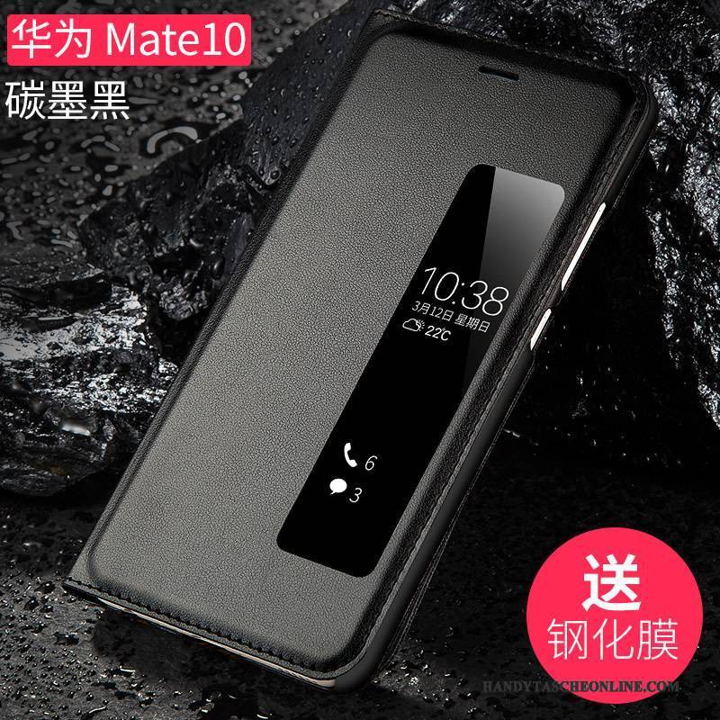 Hülle Huawei Mate 10 Schutz Blau Handyhüllen, Case Huawei Mate 10 Lederhülle Anti-sturz