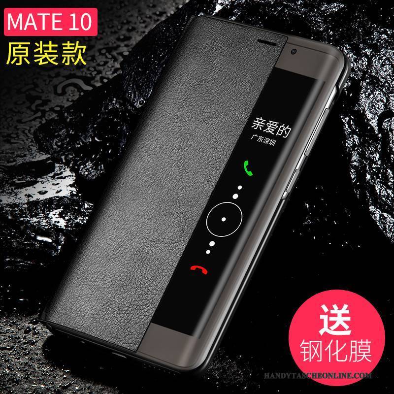 Hülle Huawei Mate 10 Schutz Blau Handyhüllen, Case Huawei Mate 10 Lederhülle Anti-sturz