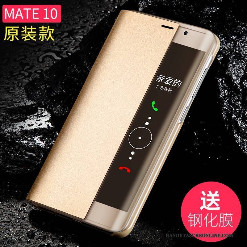 Hülle Huawei Mate 10 Schutz Blau Handyhüllen, Case Huawei Mate 10 Lederhülle Anti-sturz