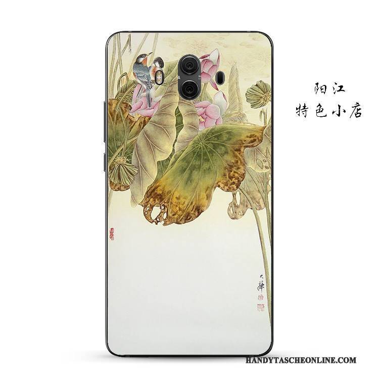 Hülle Huawei Mate 10 Schutz Handyhüllen Anti-sturz, Case Huawei Mate 10 Weiche Chinesische Art Rosa