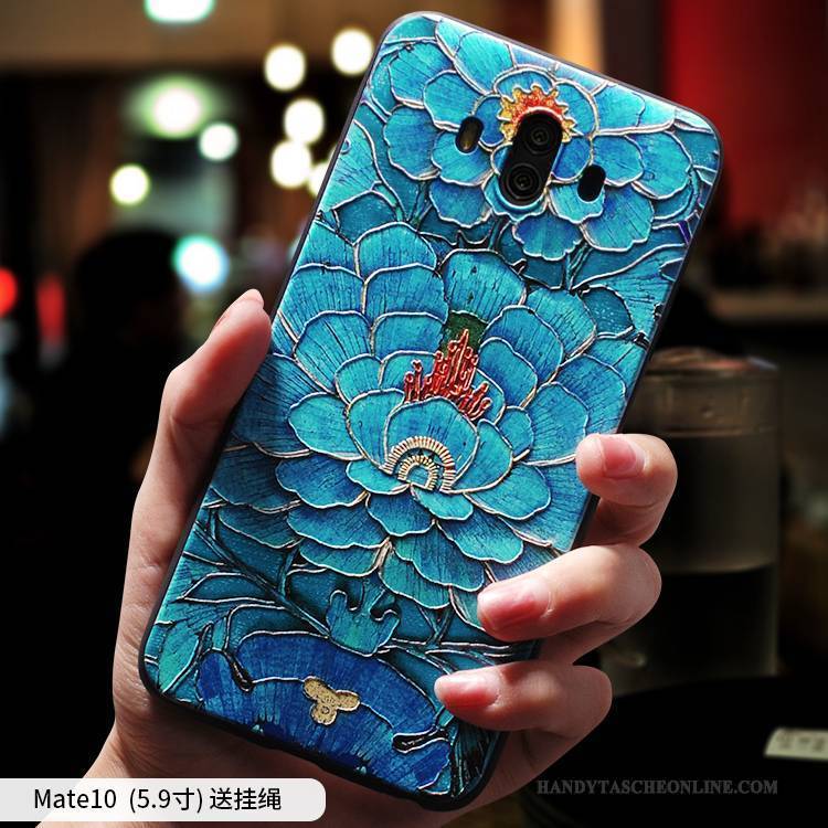 Hülle Huawei Mate 10 Silikon Handyhüllen Persönlichkeit, Case Huawei Mate 10 Weiche Anti-sturz Chinesische Art