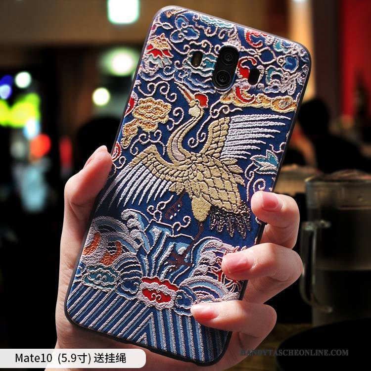 Hülle Huawei Mate 10 Silikon Handyhüllen Persönlichkeit, Case Huawei Mate 10 Weiche Anti-sturz Chinesische Art