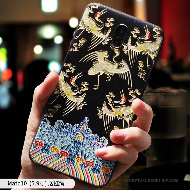 Hülle Huawei Mate 10 Silikon Handyhüllen Persönlichkeit, Case Huawei Mate 10 Weiche Anti-sturz Chinesische Art