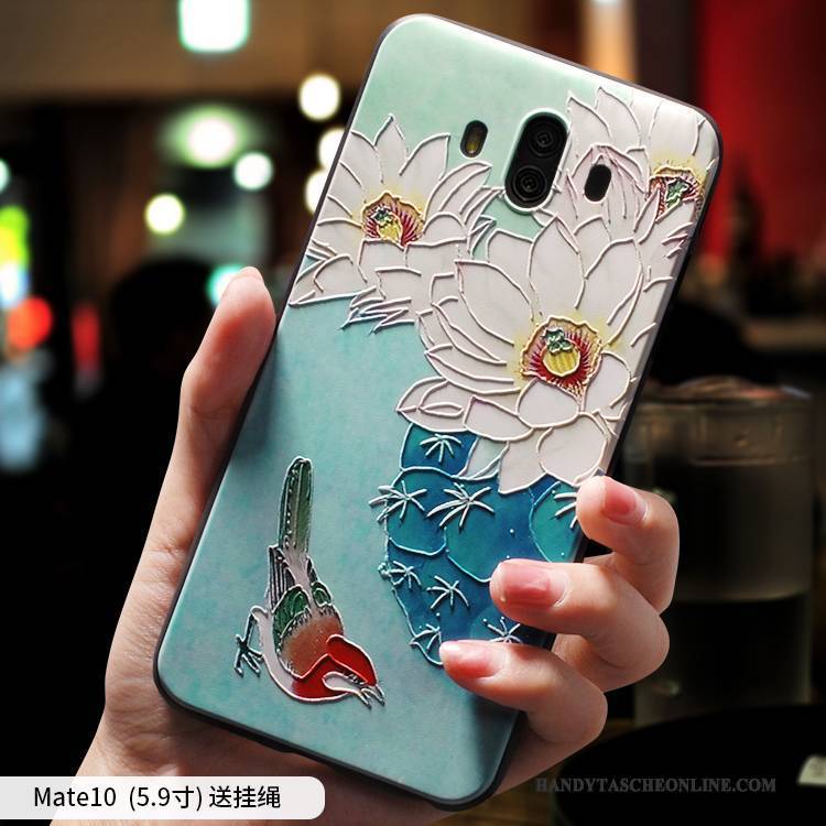 Hülle Huawei Mate 10 Silikon Handyhüllen Persönlichkeit, Case Huawei Mate 10 Weiche Anti-sturz Chinesische Art