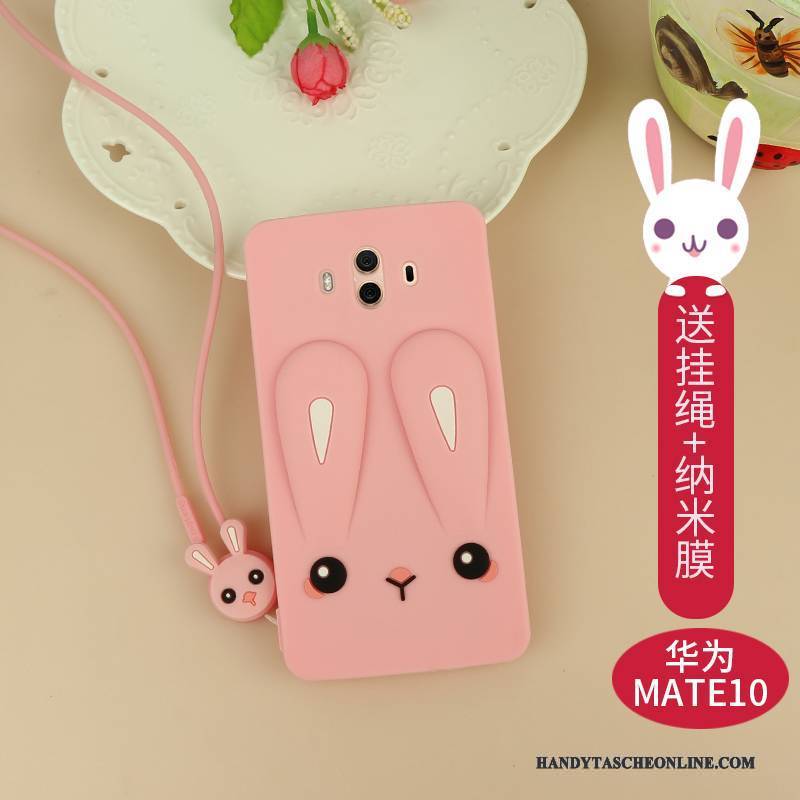 Hülle Huawei Mate 10 Silikon Rosa Anti-sturz, Case Huawei Mate 10 Taschen Persönlichkeit Nette