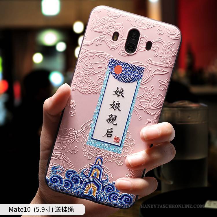 Hülle Huawei Mate 10 Silikon Rosa Anti-sturz, Case Huawei Mate 10 Weiche Trend Liebhaber