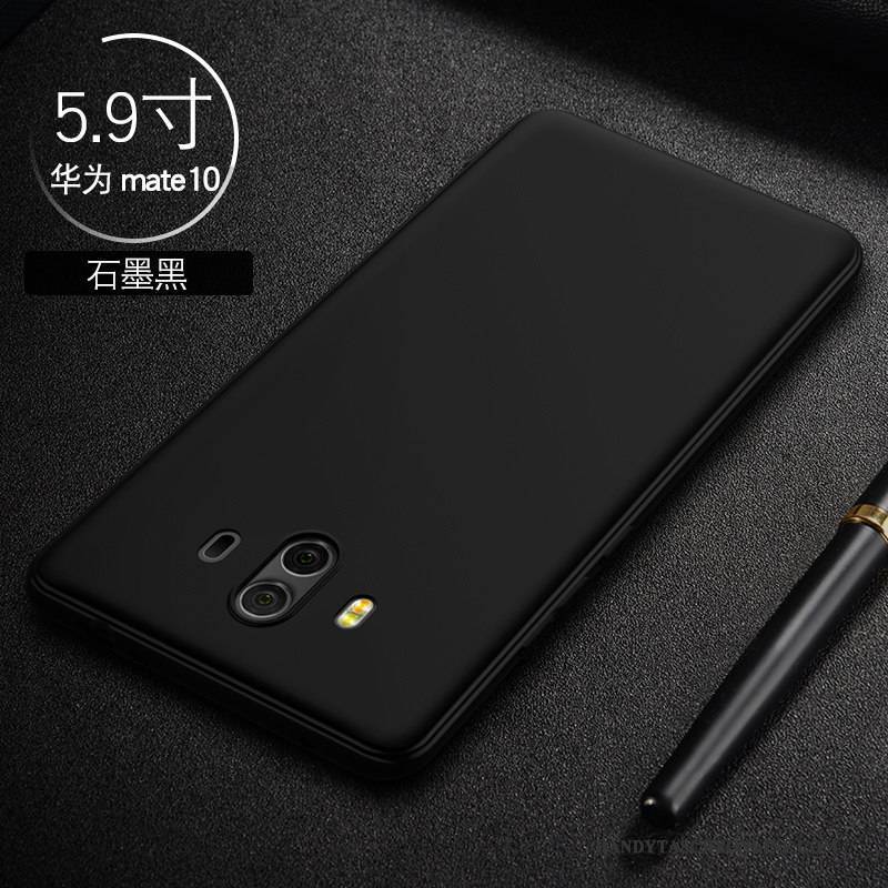 Hülle Huawei Mate 10 Silikon Schlank Handyhüllen, Case Huawei Mate 10 Taschen Schwarz Anti-sturz
