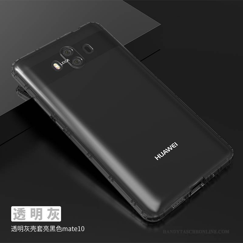 Hülle Huawei Mate 10 Silikon Transparent Anti-sturz, Case Huawei Mate 10 Taschen Schwarz Handyhüllen