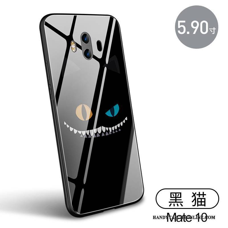 Hülle Huawei Mate 10 Taschen Anti-sturz Schwarz, Case Huawei Mate 10 Schutz Handyhüllen Glas