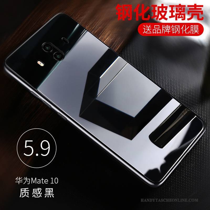 Hülle Huawei Mate 10 Taschen Glas Handyhüllen, Case Huawei Mate 10 Schutz Rot Schwer