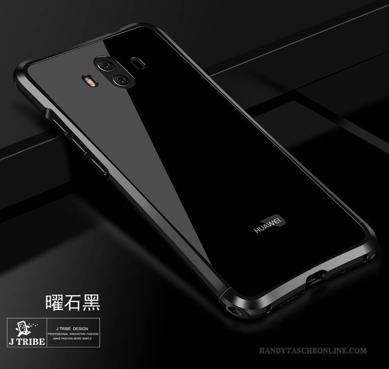 Hülle Huawei Mate 10 Taschen Handyhüllen Grenze, Case Huawei Mate 10 Metall Blau Hintere Abdeckung