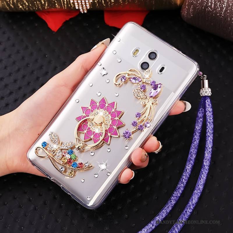 Hülle Huawei Mate 10 Taschen Handyhüllen Hängende Verzierungen, Case Huawei Mate 10 Schutz Blau Persönlichkeit