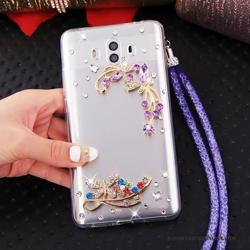 Hülle Huawei Mate 10 Taschen Handyhüllen Hängende Verzierungen, Case Huawei Mate 10 Schutz Blau Persönlichkeit