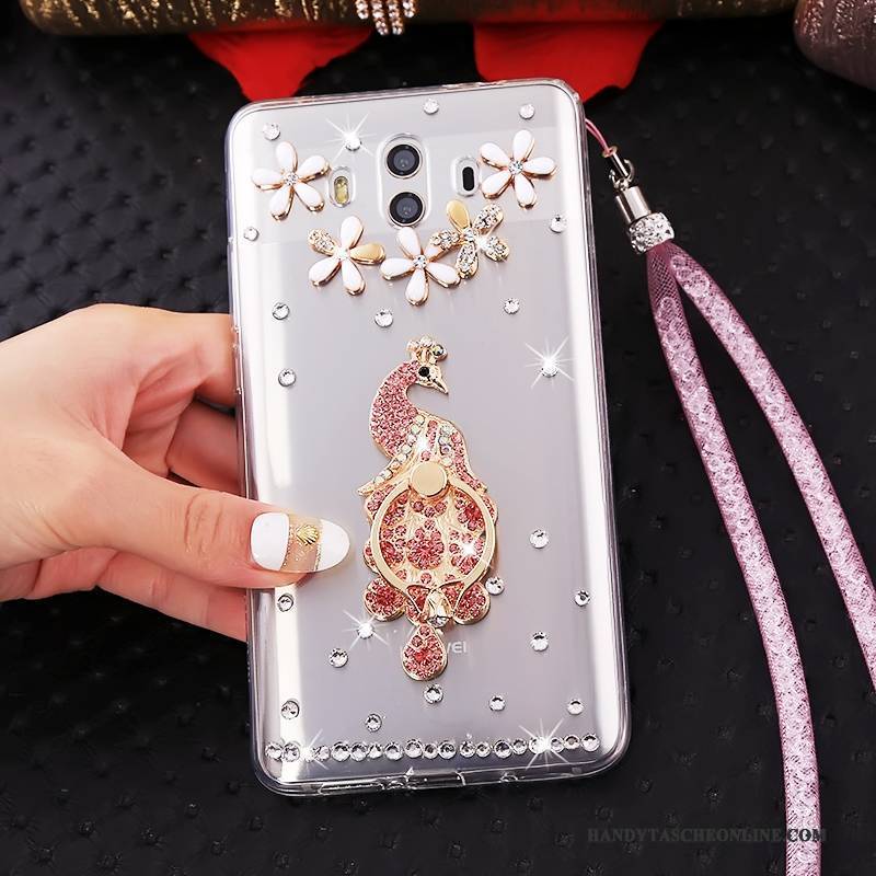 Hülle Huawei Mate 10 Taschen Handyhüllen Hängende Verzierungen, Case Huawei Mate 10 Schutz Blau Persönlichkeit