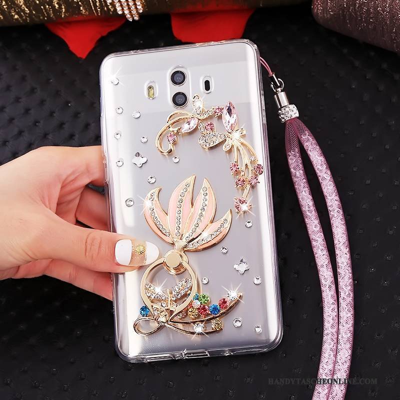 Hülle Huawei Mate 10 Taschen Handyhüllen Hängende Verzierungen, Case Huawei Mate 10 Schutz Blau Persönlichkeit