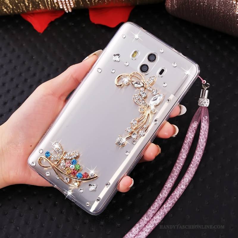 Hülle Huawei Mate 10 Taschen Handyhüllen Hängende Verzierungen, Case Huawei Mate 10 Schutz Blau Persönlichkeit