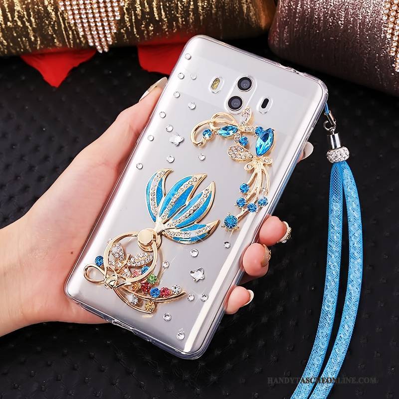 Hülle Huawei Mate 10 Taschen Handyhüllen Hängende Verzierungen, Case Huawei Mate 10 Schutz Blau Persönlichkeit