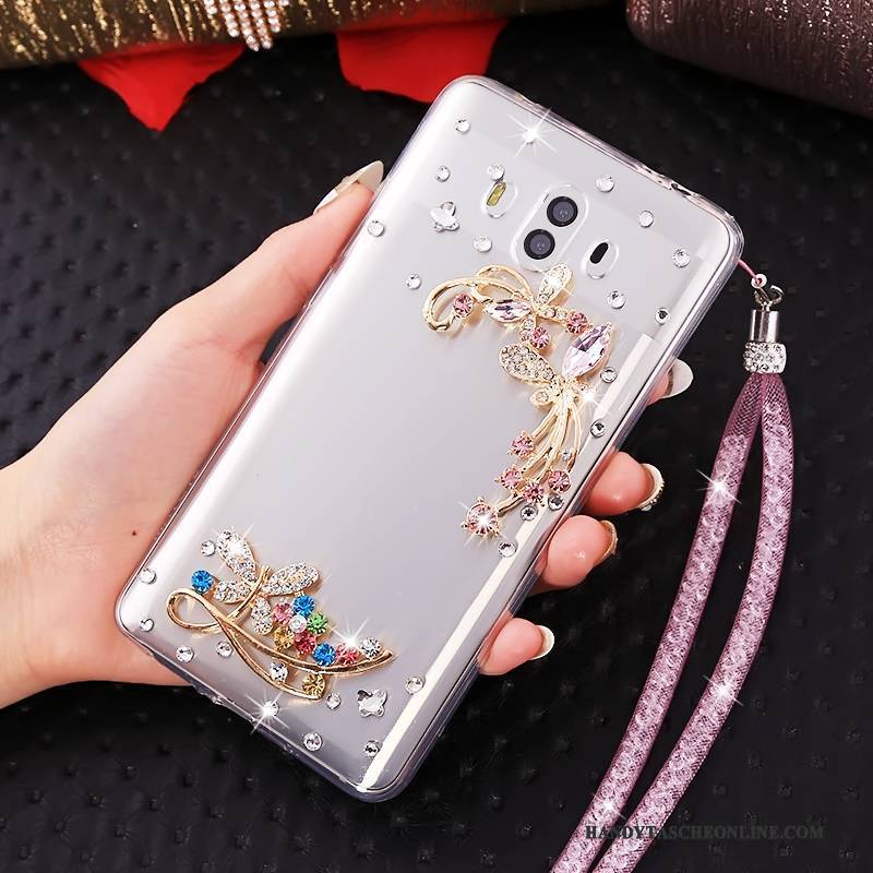 Hülle Huawei Mate 10 Taschen Handyhüllen Hängende Verzierungen, Case Huawei Mate 10 Schutz Blau Persönlichkeit