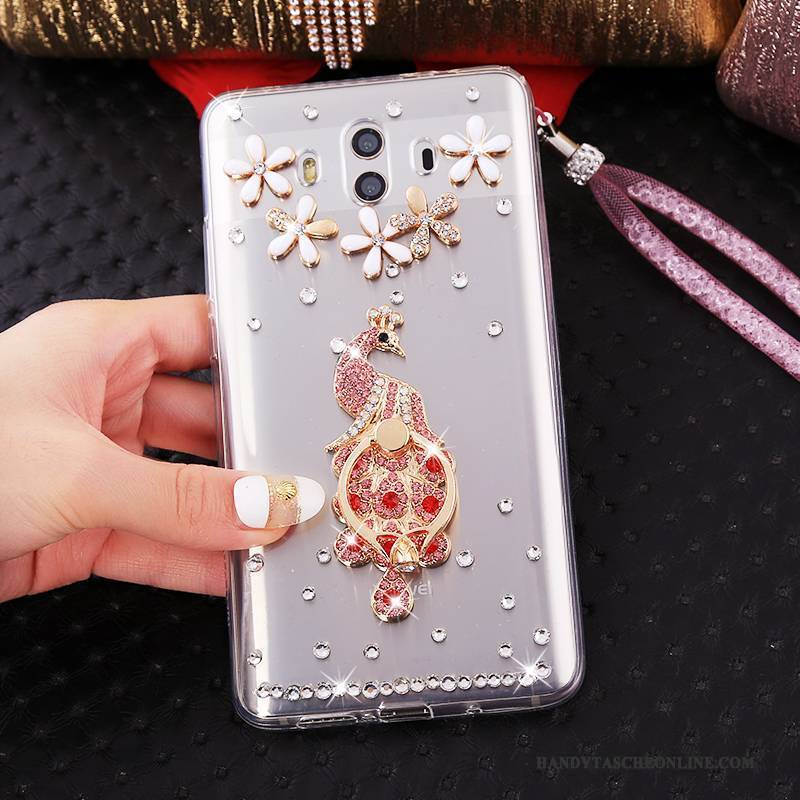 Hülle Huawei Mate 10 Taschen Handyhüllen Hängende Verzierungen, Case Huawei Mate 10 Schutz Blau Persönlichkeit