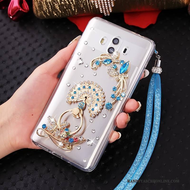 Hülle Huawei Mate 10 Taschen Handyhüllen Hängende Verzierungen, Case Huawei Mate 10 Schutz Blau Persönlichkeit