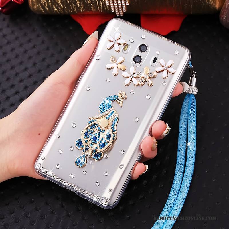 Hülle Huawei Mate 10 Taschen Handyhüllen Hängende Verzierungen, Case Huawei Mate 10 Schutz Blau Persönlichkeit
