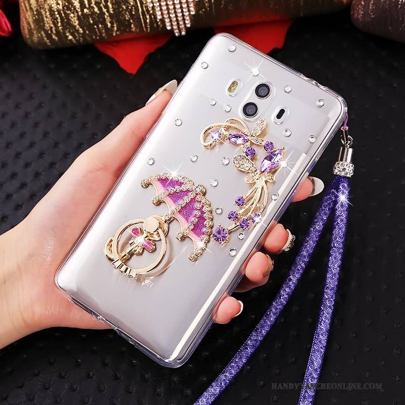 Hülle Huawei Mate 10 Taschen Handyhüllen Hängende Verzierungen, Case Huawei Mate 10 Schutz Blau Persönlichkeit