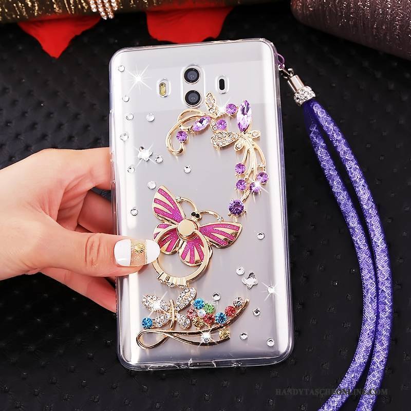 Hülle Huawei Mate 10 Taschen Handyhüllen Hängende Verzierungen, Case Huawei Mate 10 Schutz Blau Persönlichkeit
